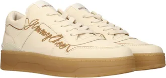 Jimmy Choo London Leather Low-Top Sneaker - Beige