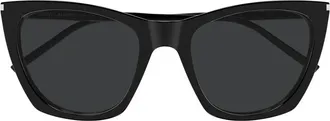 Saint Laurent Sunglasses, female, Black, Size: 55 MM Kate Thin Sunglasses