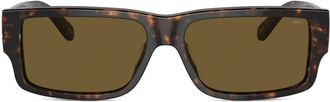 Diesel 0DL2003 rectangle-frame sunglasses - men - Metal/Acetate - One Size - Brown