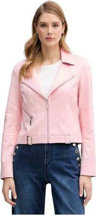Joseph Ribkoff Fitted Jacket with Decorative Buckles - Dames - Zomerjassen - Roze - XS - Leer - Jassen