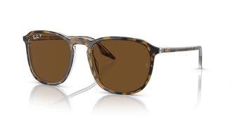 Ray-Ban Polarized Brown Square Unisex Sunglasses RB2203 139357 55