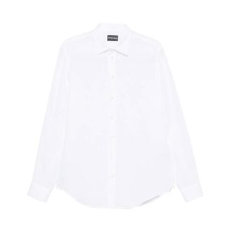 Emporio Armani Logo Detail Shirt - male - Emporio Armani - Casual Shirts - White - 2XL - Shirts