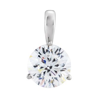 Diamond2Deal 14k White Gold 1/2 CT Lab-Grown Diamond Pendant