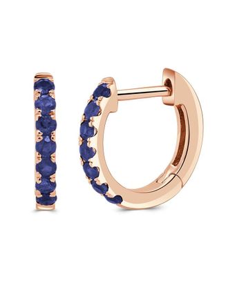 Sabrina Designs 14K Rose Gold 0.26 Ct. Tw. Sapphire Huggie Earring
