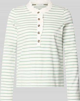 Christian Berg Longsleeve mit Knopfleiste und R&uuml;schen in Mint, Gr&ouml;&szlig;e XXL