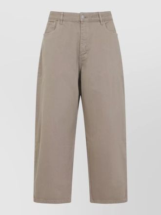 STUDIO NICHOLSON cotton mid-rise wide-leg jeans