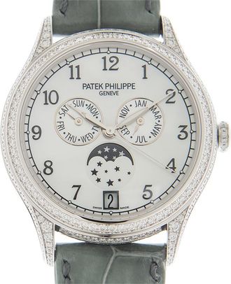 Patek Philippe Grand Complications Automatic Diamond White Dial Watch 4948G-010