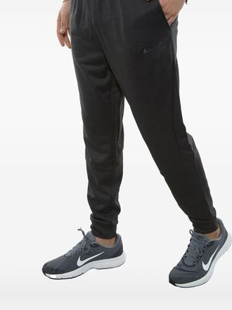 Nike logo-embroidered track pants - Black