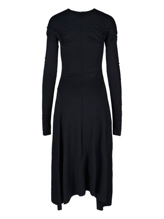 Victoria Beckham Asymmetric Midi Dress - Black