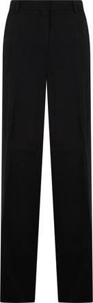 Alberta Ferretti Rechte broek met hoge taille - Dames - Straight fit broeken - Zwart - L - Broeken