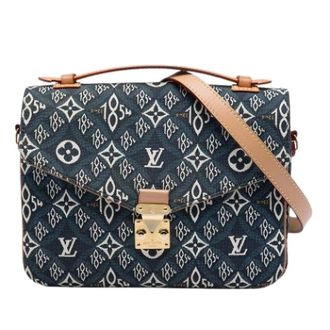 Louis Vuitton Pre-owned Pochette Metis - Dames - Pre-owned - Blauw - Maat: ONE Size Leer