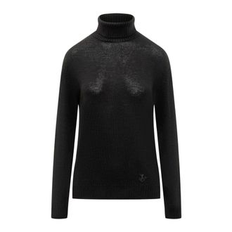 Jil Sander Turtlenecks, female, Black, S, Long Sleeved Wool Jumper