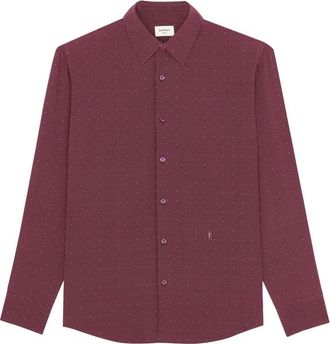 Saint Laurent Cassandre Buttoned Dotted Shirt