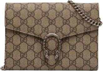 Gucci Pre-owned Wallet on Chain - Dames - Vintage Schoudertas - Beige - ONE Size - Vintage