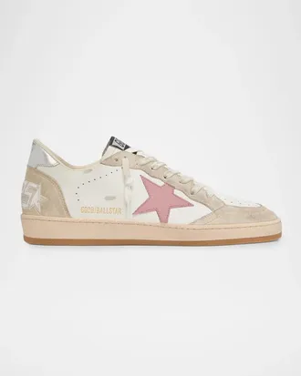 Golden Goose Ball Star Suede & Leather Low-Top Sneakers