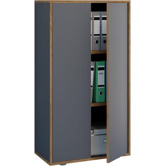 VCM Vcm - Gabinete De Oficina De Madera Carpeta Gabinete De Archivo Muebles De Oficina Gabinete Salia 3x Ancho 60 Cm Puertas De Torneado (antracita)