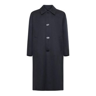 Fendi Blauwe Winterjassen - Heren - Mantel - Blauw - XL - Jassen
