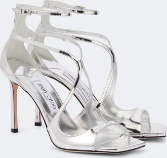 Jimmy Choo London Sandalias Azia 95 de piel metalizada