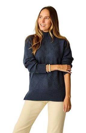 Carve Designs Woodward Allover Sweater in Navy Heather at Nordstrom, Size Xx-Small