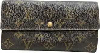 Louis Vuitton Pre-owned Wallets, female, Brown, Size: ONE SIZE Pre-owned Pochette Porte Monnaie Credit Monogram Long Wallet