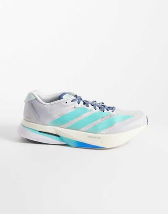 adidas adidas Running - Adizero Boston 13 - Sneakers grigie e blu-Grigio
