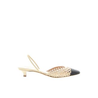 Francesco Russo Pumps, female, Black, Size: 8 1/2 US R1P1021 Slingback