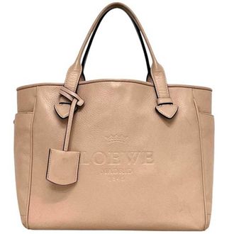 Loewe Pink Beige Leather Tote Bag (Pre-Owned)