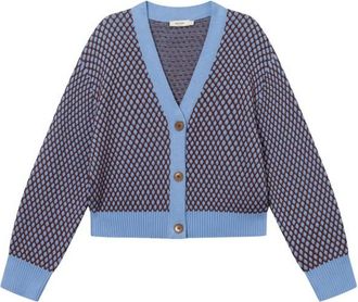Dedicated Cardigan Kanan Bubble Knit Cardigan f&uuml;r Damen | blau/grau