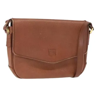 Burberry Pre-owned Cross Body Bags, female, Brown, Size: ONE SIZE Pre-owned Leather Shoulder Bag