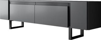 Asir Group LLC Mobili TV, tavolo TV, credenza bassa Stand Antracite Nero