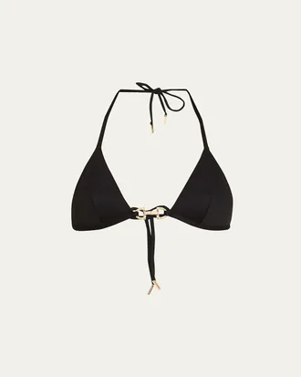 Livy Golden Point Triangle Bikini Top