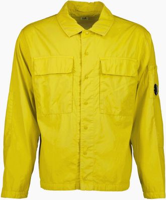 C.P. Company Mens Rip-Stop Lens Overshirt - Cress Green - Size: 40/Regular