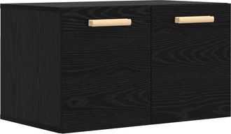 vidaXL Armario De Pared Roble Negro 60 X 36,5 X 35 Cm Vidaxl