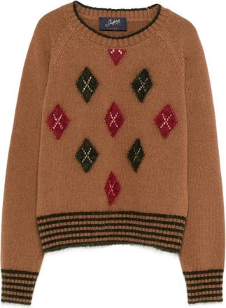 Seafarer Diamond-pattern Crew-neck Sweater