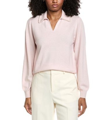Brodie Pearl Collar Wool & Cashmere-Blend Sweater