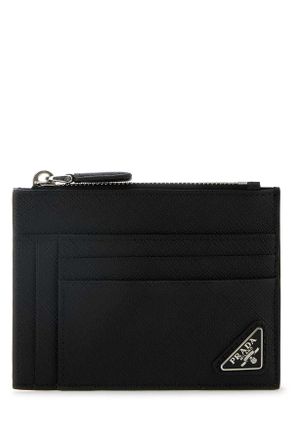 Prada Black Leather Card Holder