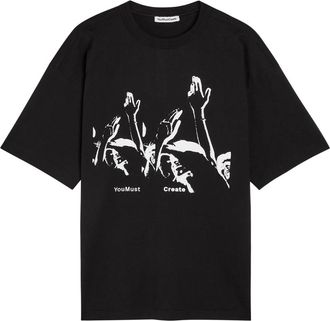 Ymc You Must Create Ymc Triple Printed Cotton T-shirt - Black - XL