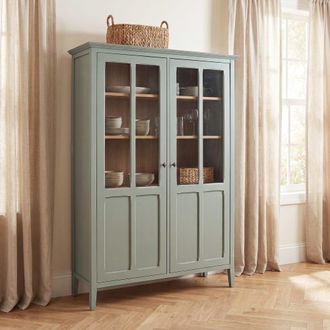 Maisons du monde Alacena de 2 puertas de color verde gris&aacute;ceo 125 cm