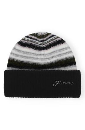 ハット GANNI WOOL HAT WITH LEOPARD PATTERN GANNI Graphic Wool Mix Printed Leopard Beanie | Shopbop