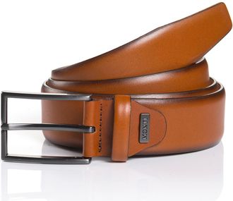 Monti Lederg&uuml;rtel MONTI BORDEAUX, Herren, Gr. 100, braun (hellbraun), Rindsleder, G&uuml;rtel Lederg&uuml;rtel, leicht matt, elegant, mit Logo