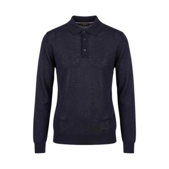 PESERICO Maglia Tricot U - Heren - Tops - Blauw - Maat: 2XL Wol