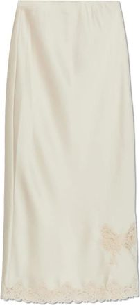LoveShackFancy Gonna di raso Avelaine - - Skirts - Donna - Beige - S
