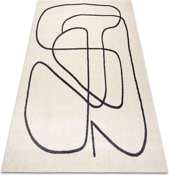 RugsX Rugsx - Alfombra Fusion 8297 Crema / Gris Oscuro - L&iacute;neas, Moderna, Abstracta Beige 180x270 Cm