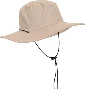 Mountain Warehouse Mens Australian Brim Hat - Cotton UV Protect Cap with Drawcord - Summer Walking, Beach & Outdoors Beige L