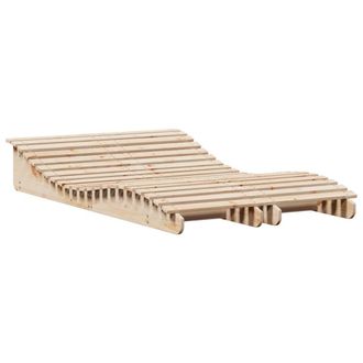 vidaXL Vidaxl - Tumbonas De Madera Maciza De Pino 2 Unidades 205x60x31,5 Cm