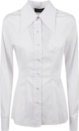 John Richmond Motiosi Long Sleeve Shirt - Dames - Overhemden - Wit - S - Katoen - Overhemden