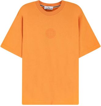 Stone Island Crewneck Short Sleeve Maxi - Heren - T-shirts - Oranje - XL - Katoen - Tops