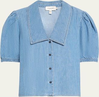 Frame Denim Denim Sailor Blouse