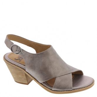 S&ouml;fft Womens Mendi Heeled Sandal In Pewter