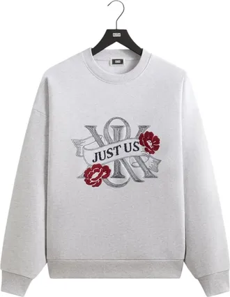 Kith Kith Just Us Crewneck Light Heather Grey KHM034207-002